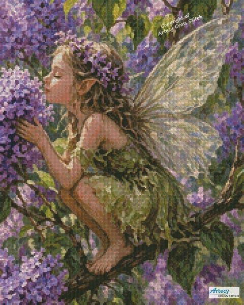 (image for) Lilac Fairy (Crop) - Cross Stitch Chart @
