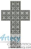 (image for) Little Blackwork Cross - Cross Stitch Chart
