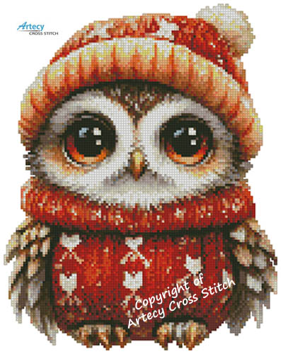 (image for) Little Winter Owl 2 - Cross Stitch Chart @