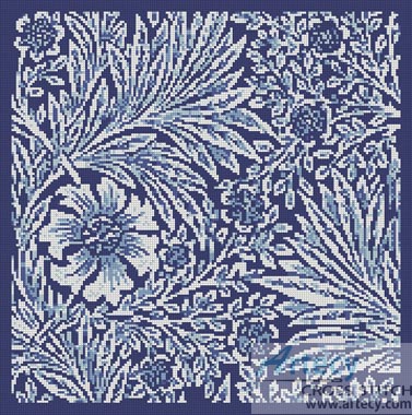 (image for) Marigold Blue - Cross Stitch Chart