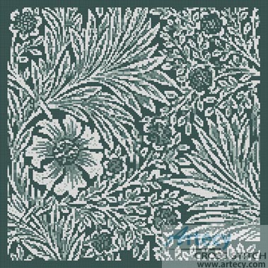 (image for) Marigold Gray Green - Cross Stitch Chart