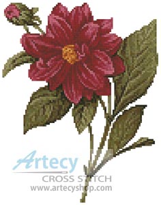 (image for) Mini Dahlia Double - Cross Stitch Chart