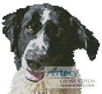 (image for) Mini Dog Close Up - Cross Stitch Chart