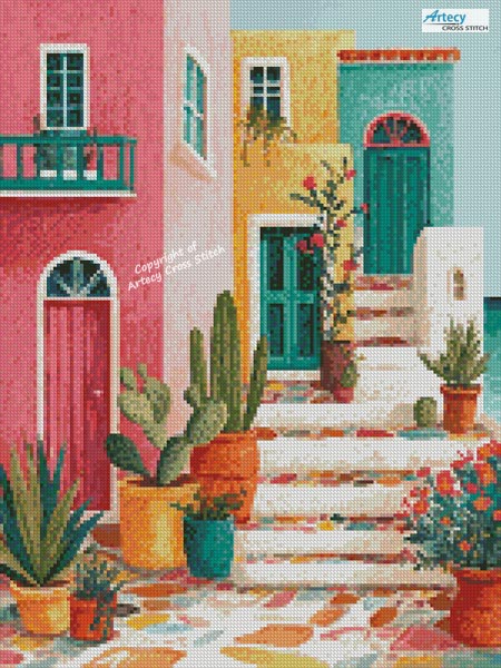 (image for) Mini Greek Stairs 1 - Cross Stitch Chart @