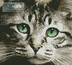 (image for) Mini Green Eyes - Cross Stitch Chart