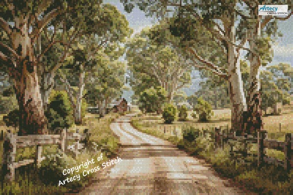 (image for) Mini Home in the Australian Bush - Cross Stitch Chart @