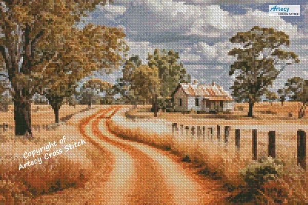 (image for) Mini Home in the Australian Outback - Cross Stitch Chart @