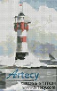 (image for) Mini Lighthouse Painting - Cross Stitch Chart