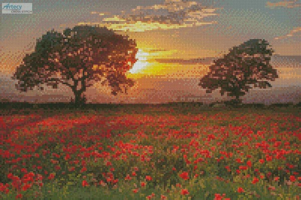 (image for) Mini Poppies Sunset - Cross Stitch Chart