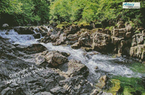 (image for) Mini River on the Rocks - Cross Stitch Chart
