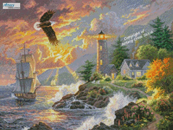 (image for) Mini Seaside Light - Cross Stitch Chart