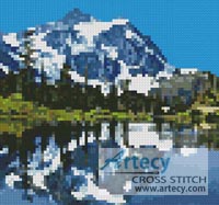 (image for) Mini Snow Capped Mountains - Cross Stitch Chart