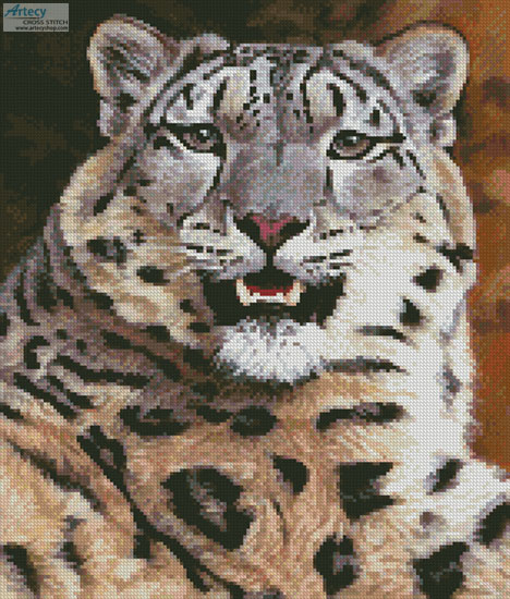 (image for) Mini Snow Leopard Close Up - Cross Stitch Chart