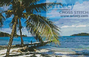 (image for) Mini Summer Landscape - Cross Stitch Chart