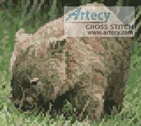 (image for) Mini Wombat - Cross Stitch Chart