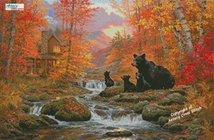 (image for) Mountain Cabin - Cross Stitch Chart