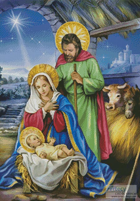 (image for) Nativity Scene - Cross Stitch Chart