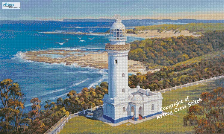 (image for) Norah Head Lighthouse - Cross Stitch Chart