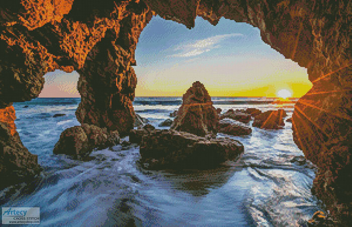 (image for) Ocean View - (Facebook Group) Cross Stitch Chart