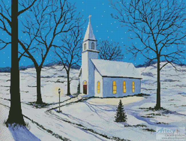 (image for) Oh Holy Night - Cross Stitch Chart