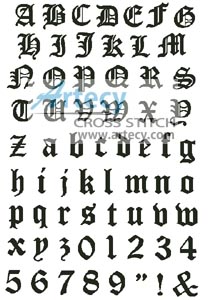 (image for) Olde Alphabet Large - Cross Stitch Chart