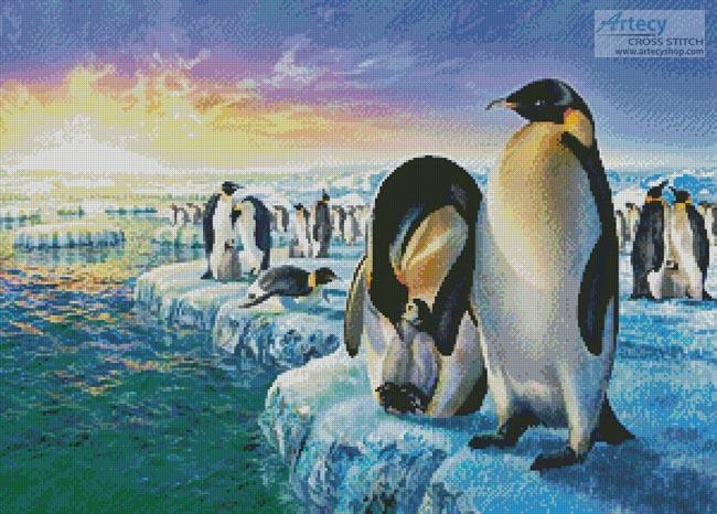 (image for) Penguins - Cross Stitch Chart