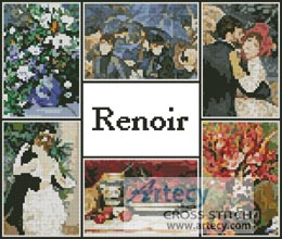 (image for) Renoir Sampler - Cross Stitch Chart