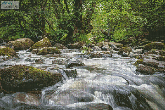 (image for) River Rocks - (Facebook Group) Cross Stitch Chart