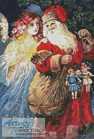 (image for) Santa and Angel - Cross Stitch Chart