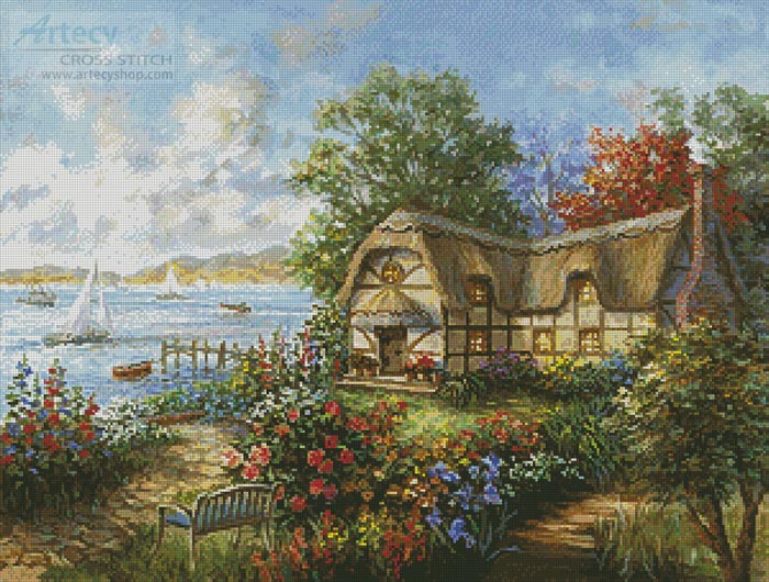 (image for) Seacove Cottage- Cross Stitch Chart