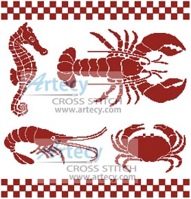 (image for) Seafood - Cross Stitch Chart
