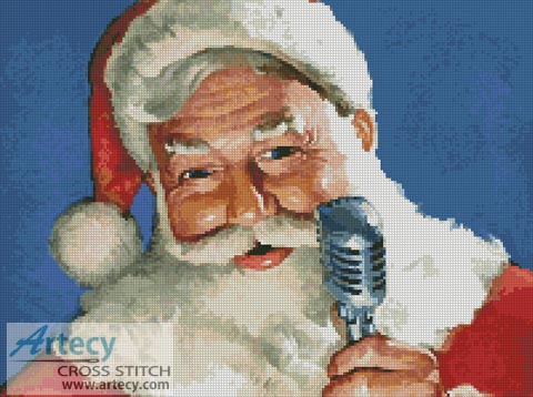 (image for) Singing Santa - Cross Stitch Chart
