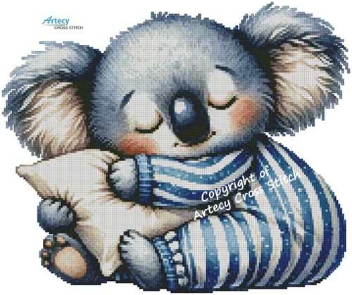 (image for) Sleepy Koala - Cross Stitch Chart @