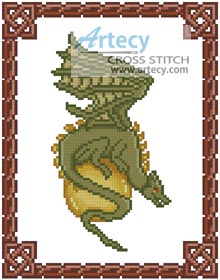 (image for) Small Fantasy Dragon - Cross Stitch Chart