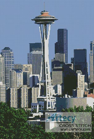 (image for) Space Needle - Cross Stitch Chart