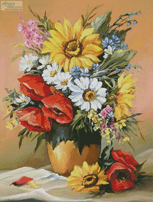 (image for) Summer Garden Display - Cross Stitch Chart