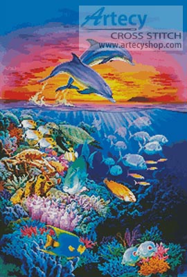 (image for) Sunset Leap - Cross Stitch Chart