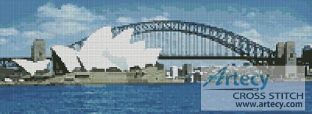 (image for) Sydney Harbour in the Day - Cross Stitch Chart