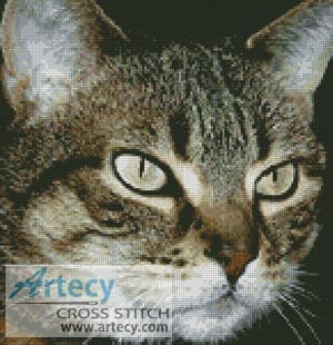 (image for) Tabby Cat - Cross Stitch Chart