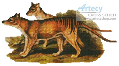 (image for) Tasmanian Tiger - Cross Stitch Chart