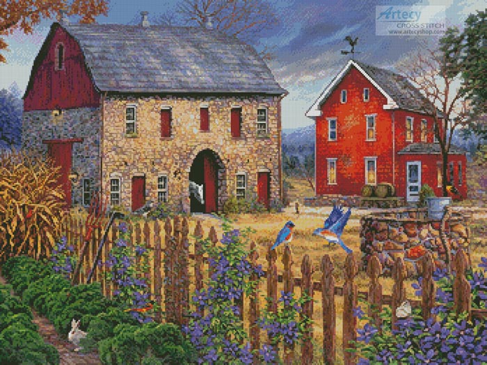 (image for) The Blue Bird Song - Cross Stitch Chart