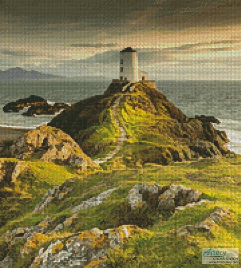 (image for) Twr Mawr Lighthouse, Crop - (Facebook Group) Cross Stitch Chart