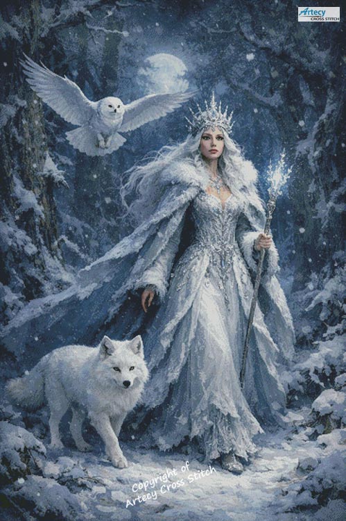(image for) Winter Queen (Large) - Cross Stitch Chart @