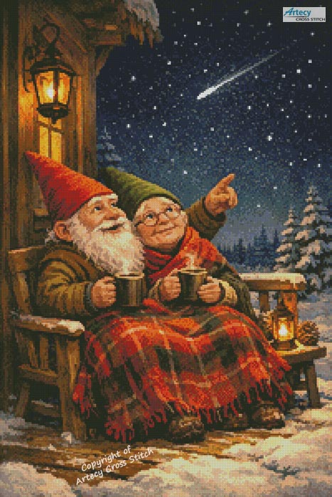 (image for) Wishing on a Winter Star - Cross Stitch Chart @