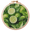 (image for) Limes Hoop - Cross Stitch Chart @