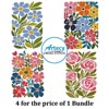 (image for) Little Abstract Florals Bundle - Cross Stitch Chart @