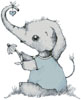 Little Boy Daisy Elephant - Cross Stitch Chart (image for) Little Boy Daisy Elephant - Cross Stitch Chart