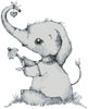 Little Daisy Elephant - Cross Stitch Chart (image for) Little Daisy Elephant - Cross Stitch Chart