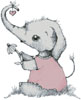 Little Girl Daisy Elephant - Cross Stitch Chart (image for) Little Girl Daisy Elephant - Cross Stitch Chart