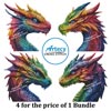 (image for) Little Rainbow Dragon Bundle - Cross Stitch Chart @